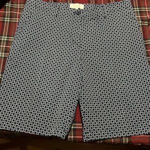 Talbots Navy and white print Bermuda shorts